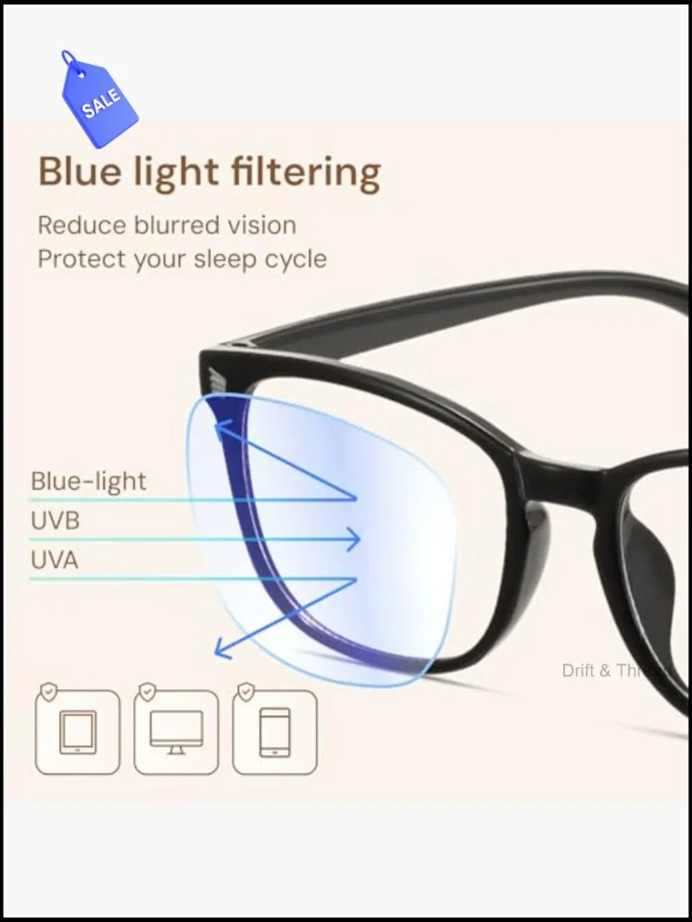 Blue Light Blocking Glasses 3 Pack Womens Computer Eyewear TR90 Frame
